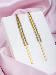 Crystal Cascade Long Earrings