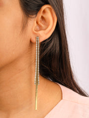Crystal Cascade Long Earrings