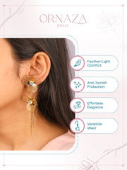 Golden Orchid Bloom Earrings