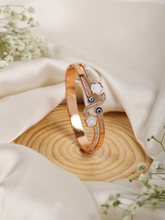 Rose Gold Evil Eye Floral Bracelet