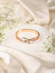 Rose Gold Evil Eye Floral Bracelet