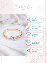 Rose Gold Evil Eye Floral Bracelet