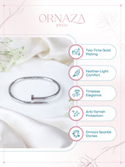 Silver Nail Bracelet