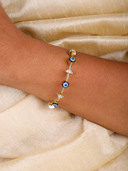 Evil Eye Cable Bracelet