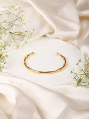 Golden Bamboo Cuff Bracelet