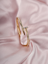 Gold Nail Charm Bracelet