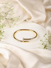 Gold Nail Charm Bracelet