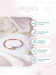 Rose Gold Nail Charm Bracelet