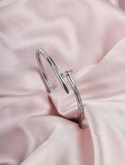 Silver Nail Charm Bracelet