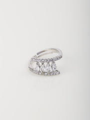 Crown Elegance Ring – Silver Edition