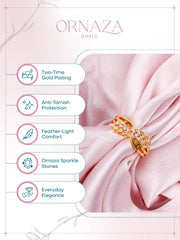 Golden Leaf Shine Ring