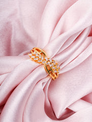 Golden Leaf Shine Ring