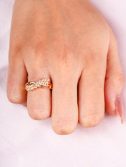Golden Leaf Shine Ring