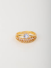 Crown Sparkle Solitaire Ring
