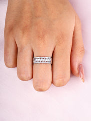 Twilight Spark Silver Ring