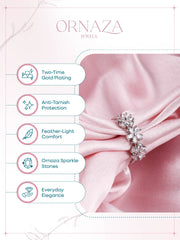 Floral Glow Silver Ring