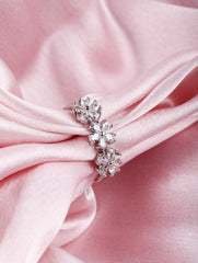 Floral Glow Silver Ring