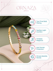 Rainbow Spark Tennis Bracelet