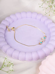 Twin Butterfly Evil Eye Bracelet