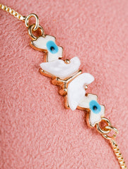 Twin Butterfly Evil Eye Bracelet