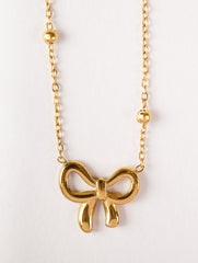 Golden Bow Necklace