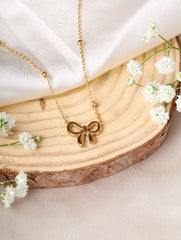 Golden Bow Necklace