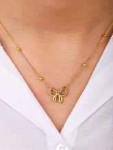 Golden Bow Necklace
