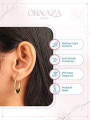 Golden Teardrop Hoop Earrings