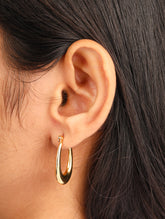 Golden Teardrop Hoop Earrings