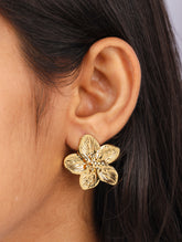 Golden Blossom Stud Earrings