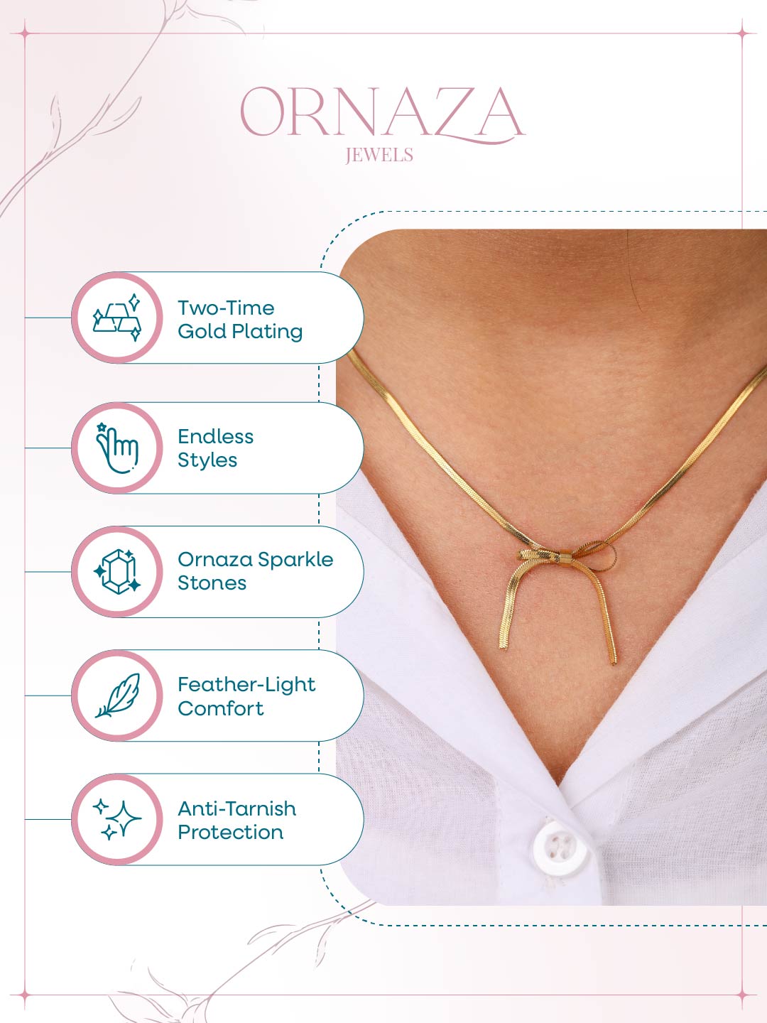 Golden Bow Necklace