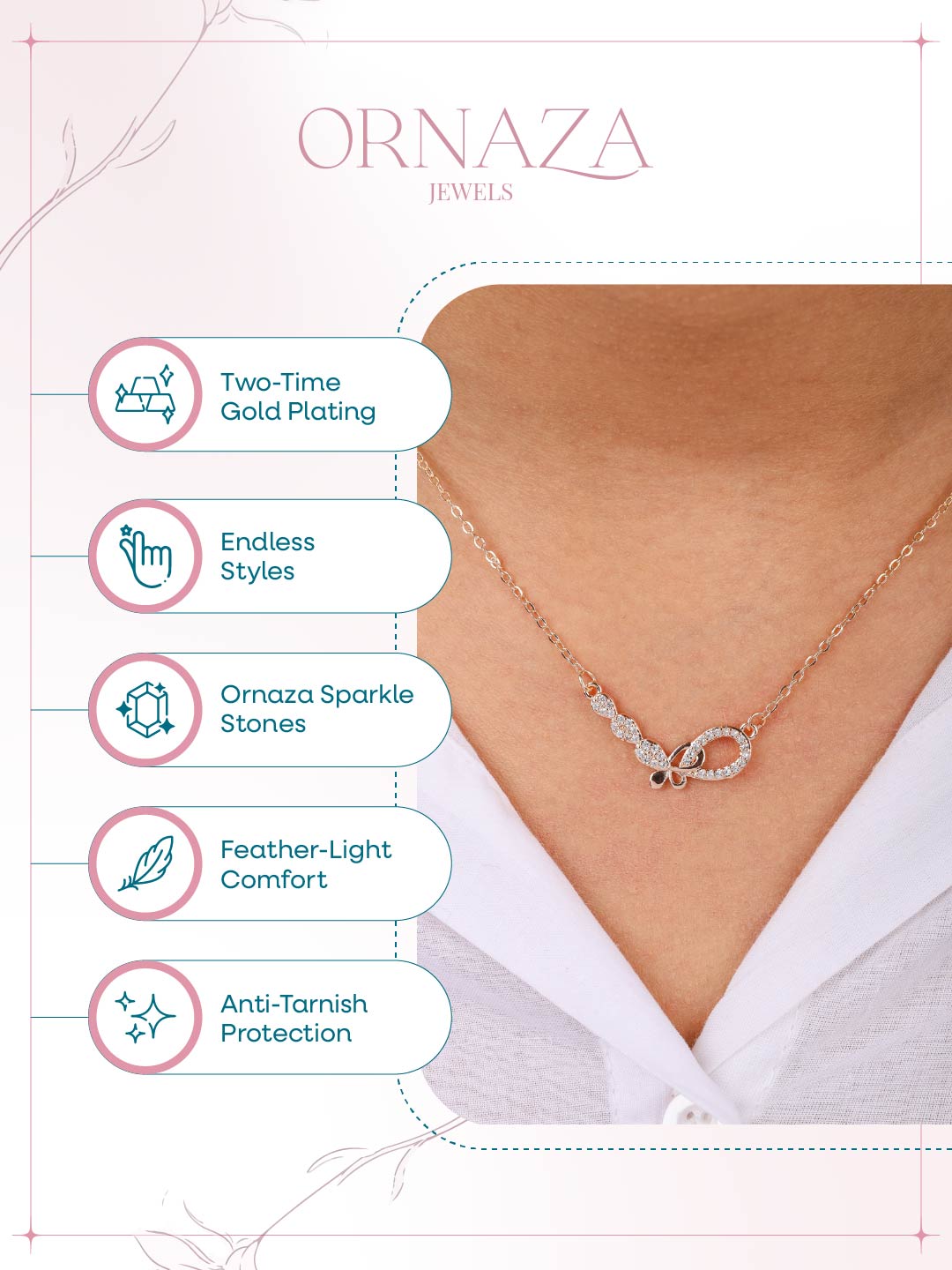 Butterfly Infinity Necklace