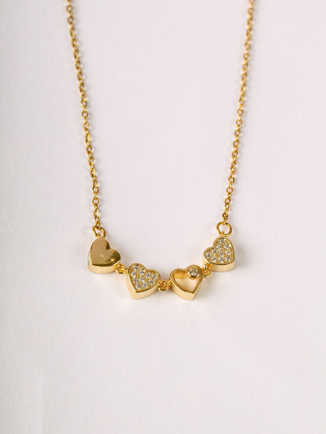 Golden Heart Charm Necklace