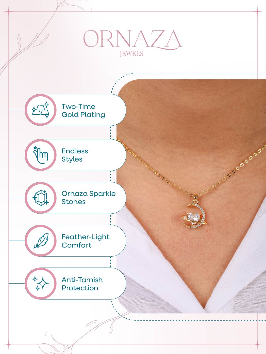 Crescent Love Necklace
