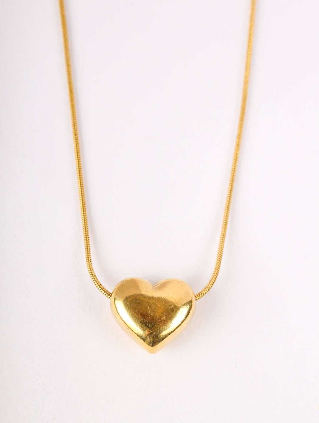 Bold Golden Heart Necklace