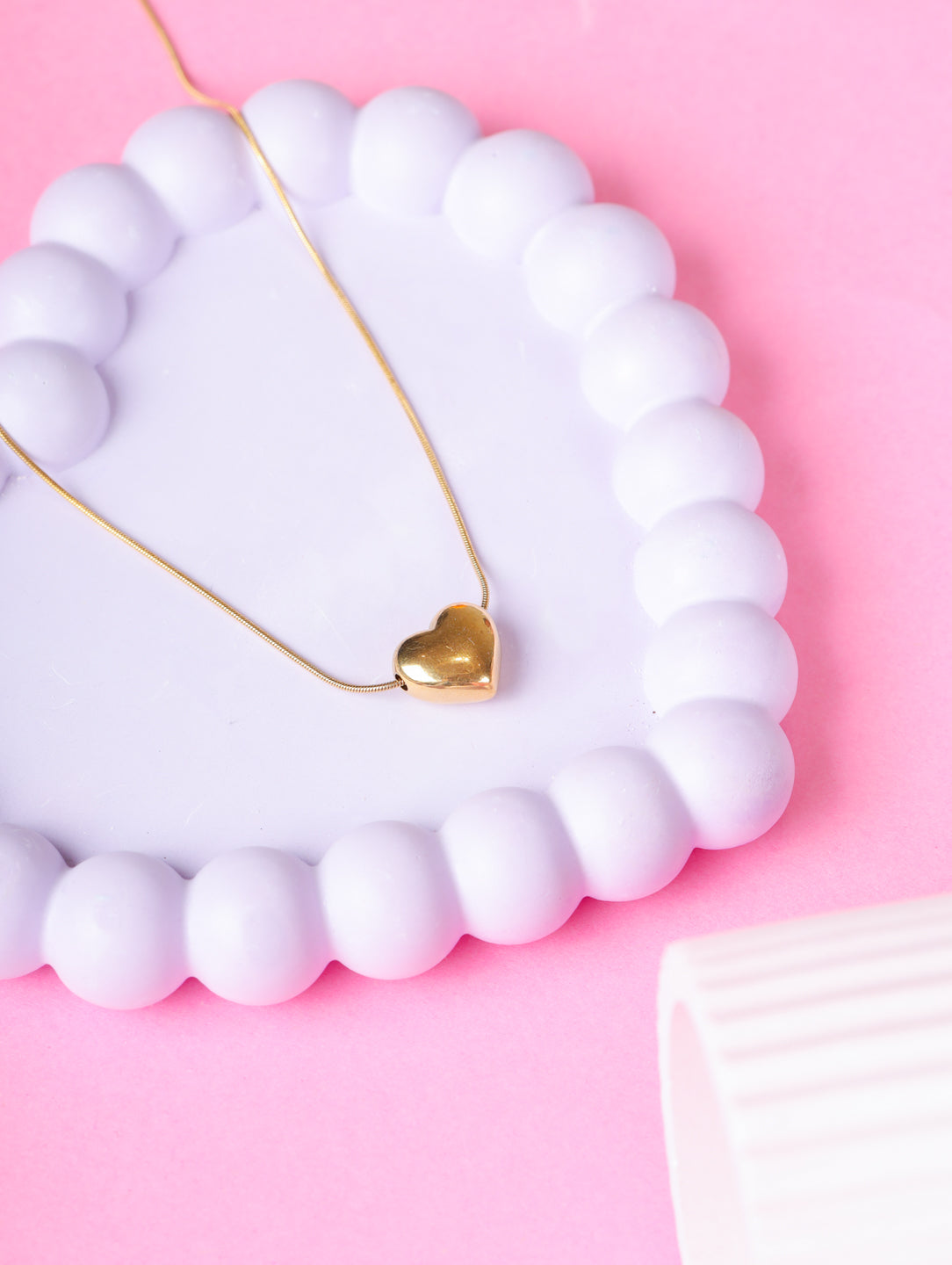Bold Golden Heart Necklace