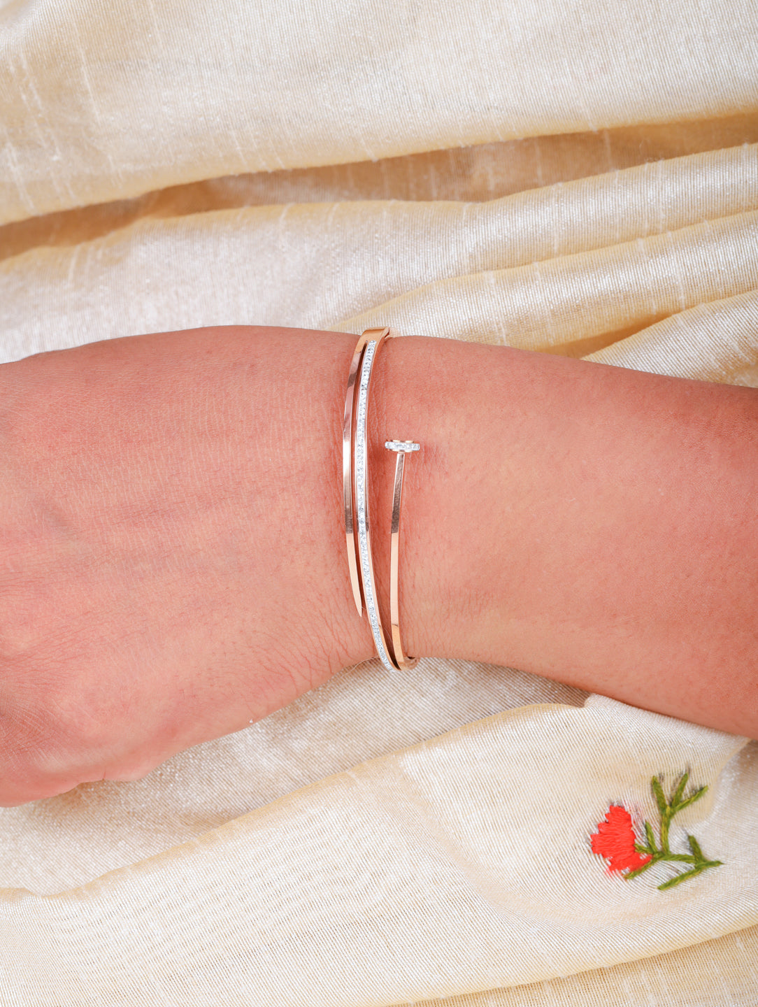 Rose Nail Bracelet