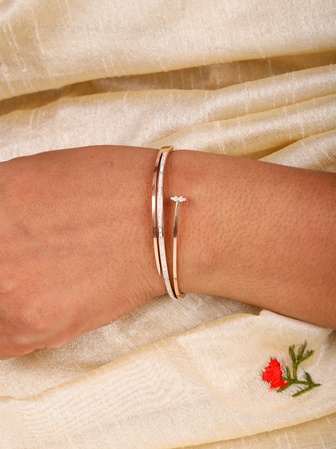 Rose Nail Bracelet