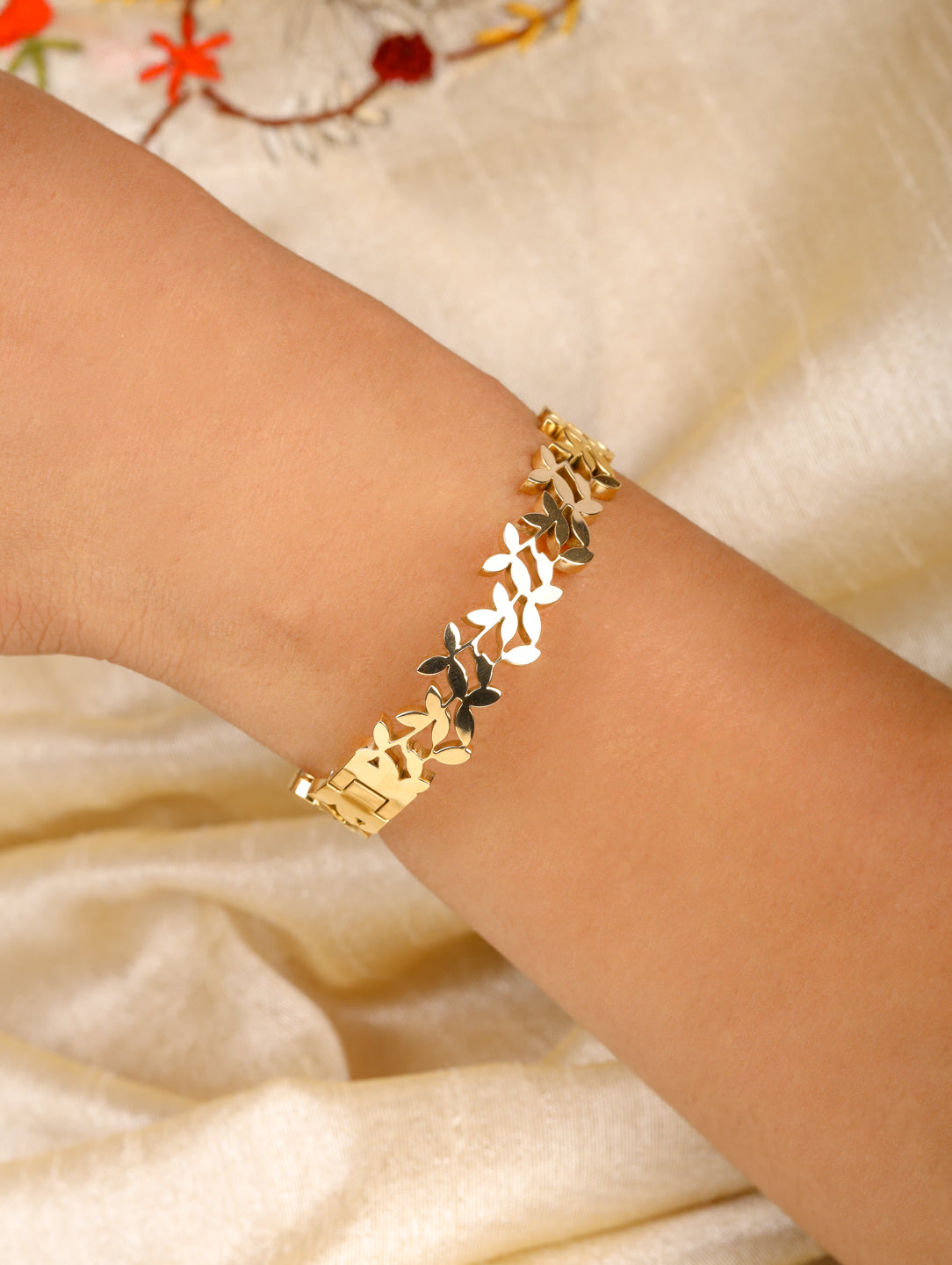 Floral Link Bracelet
