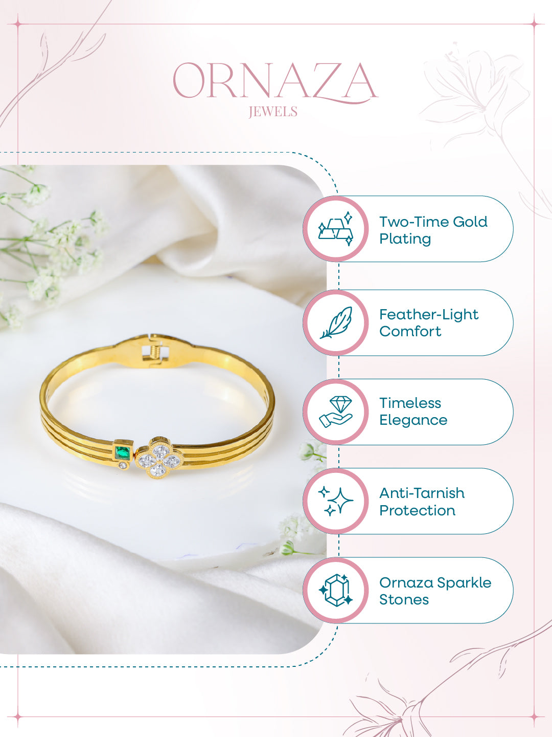 Floral Charm Bracelet