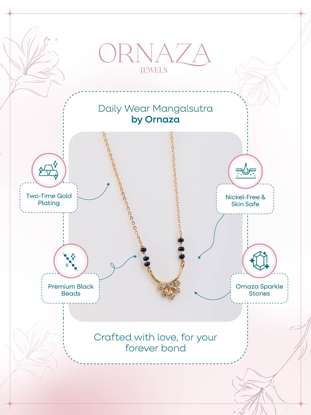 Floral Charm Mangalsutra