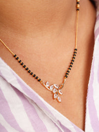 Crystal Leaf Mangalsutra