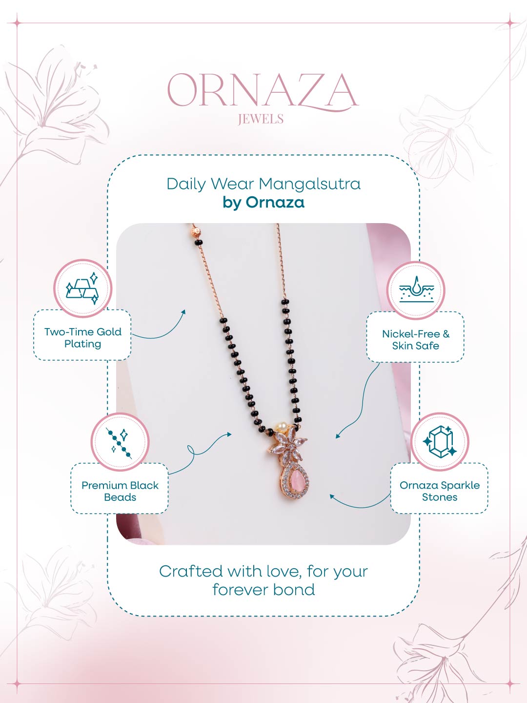 Floral Pearl Drop Mangalsutra