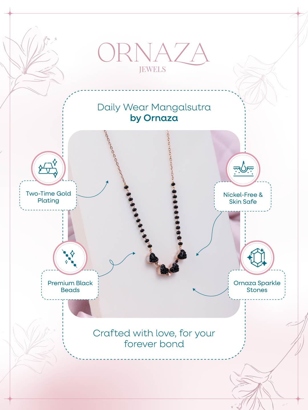 Black Hearts Mangalsutra