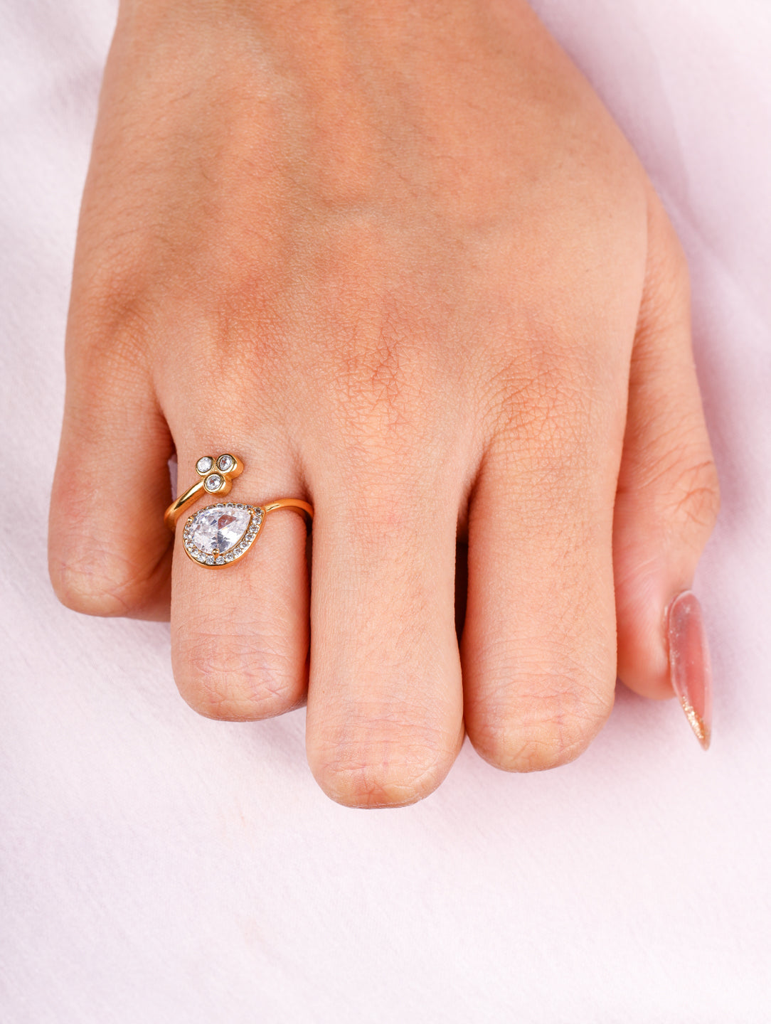 Pear Drop Radiance Ring
