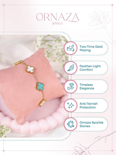 Reversible Clover Charm Bracelet