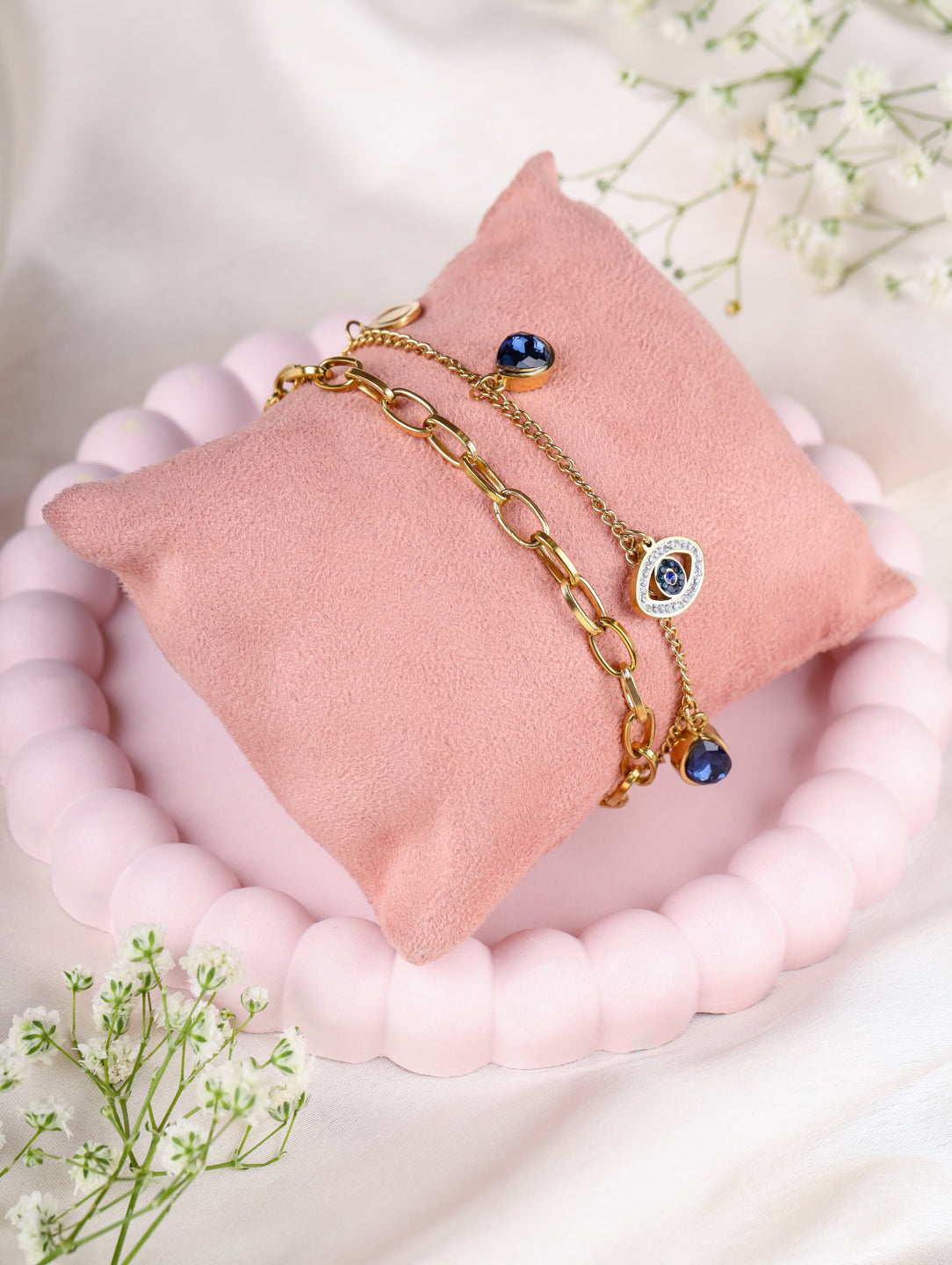 Evil Eye Dual Chain Bracelet