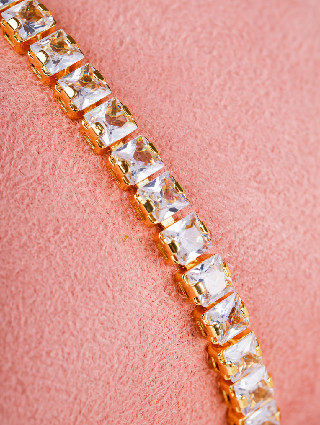 Square Stone Tennis Bracelet