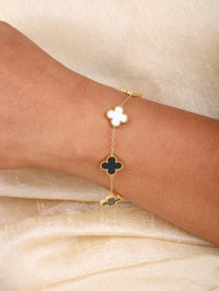 Dual Tone Clover Bracelet