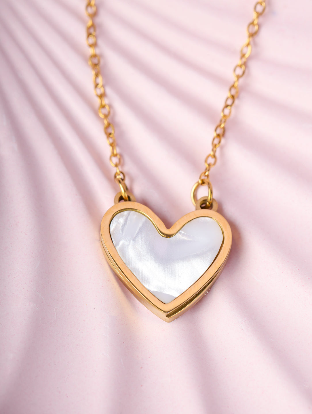 White Shell Heart Necklace
